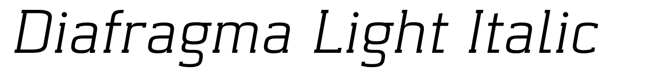 Diafragma Light Italic